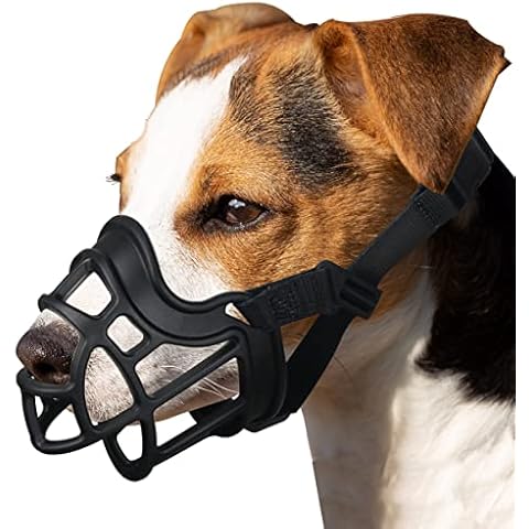 Dog Muzzle, Basket Muzzle Anti Biting Chewing, Sturdy Lightweight Muzzle Allows Panting Drinking, Cage Muzzle for Small Medium Large Dogs, Suitable for Grooming Trimming Training Cover