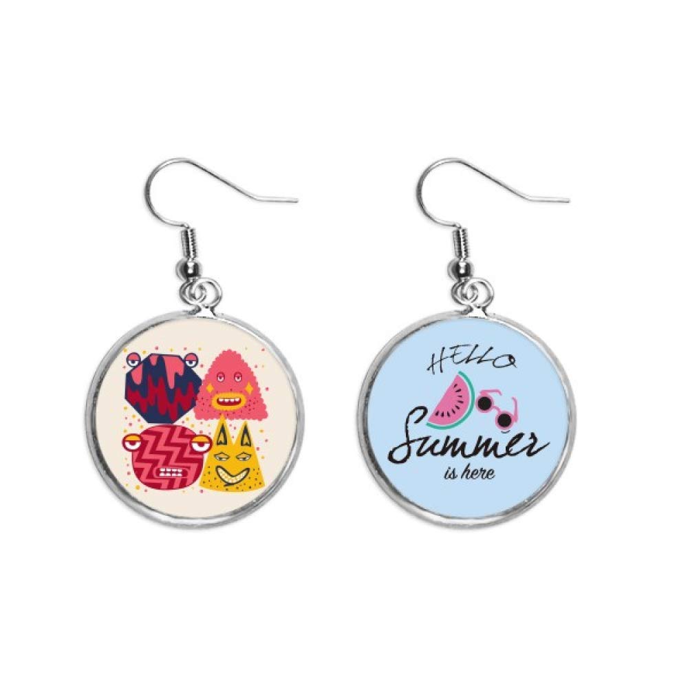 Pendientes de sandía divertidos estilo universo alienígena para verano 5