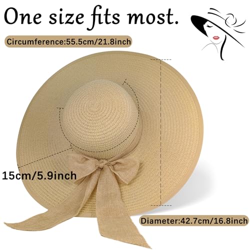 Sombrero de sol grande para mujer, ala ancha y protección UV miniatura 5