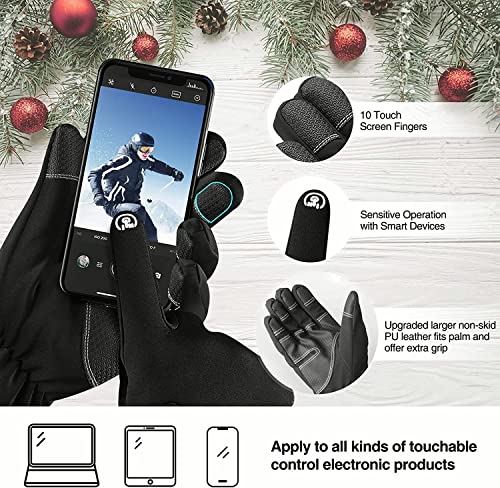 image for Balhvit -10℉ Waterproof Winter Gloves for Men & Women, 5-Layer Ski &