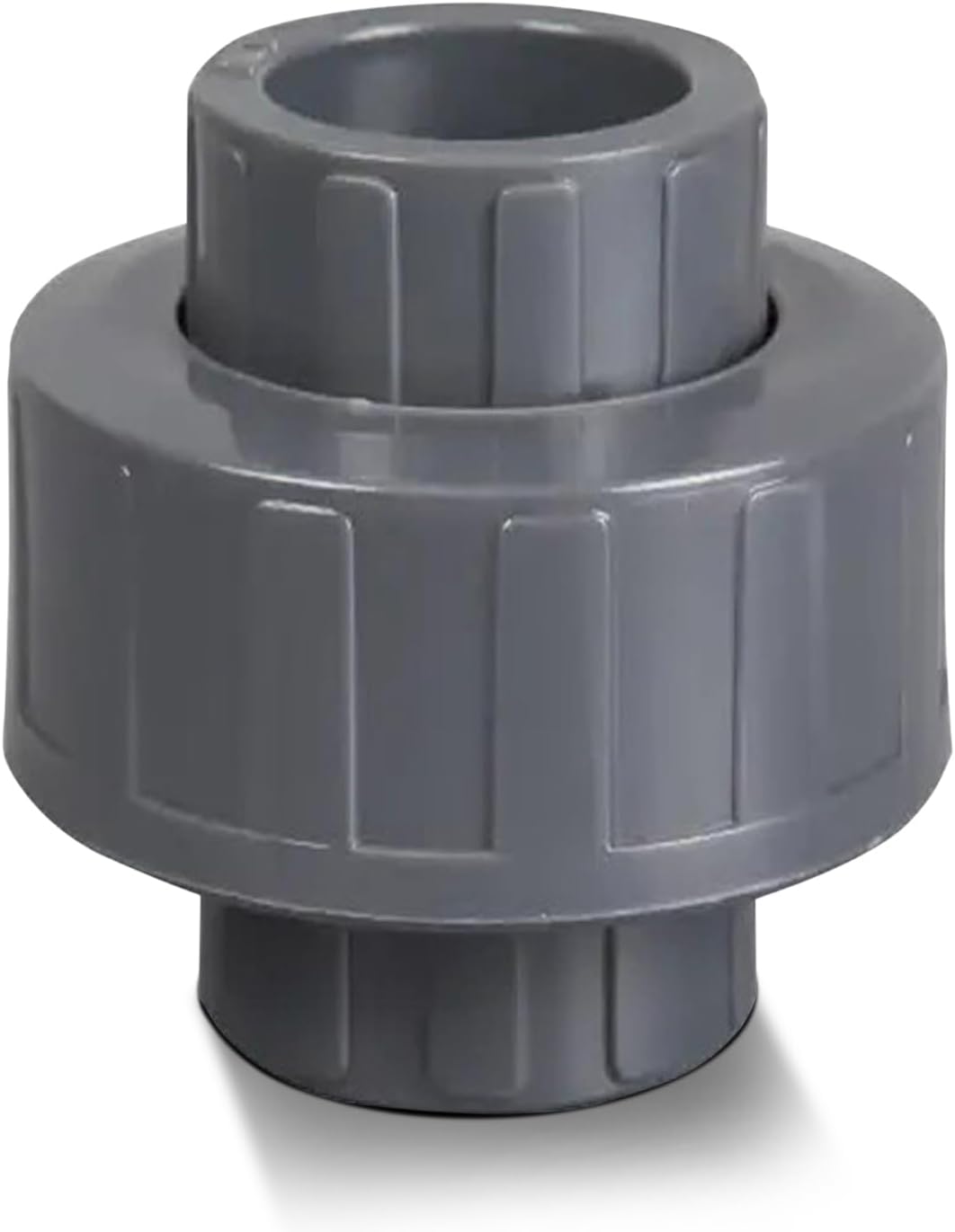 PVC Schedule 80 Union Coupling, 1", Socket x Socket (Slip x Slip), Pipe Fitting, Gray