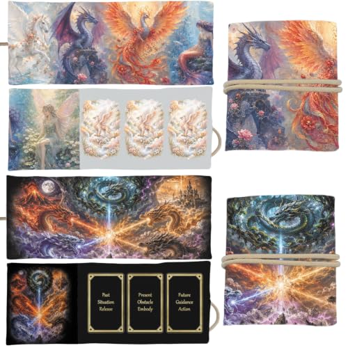 GLOBLELAND 2 Pcs Mythical Creatures Tarot Card Holder