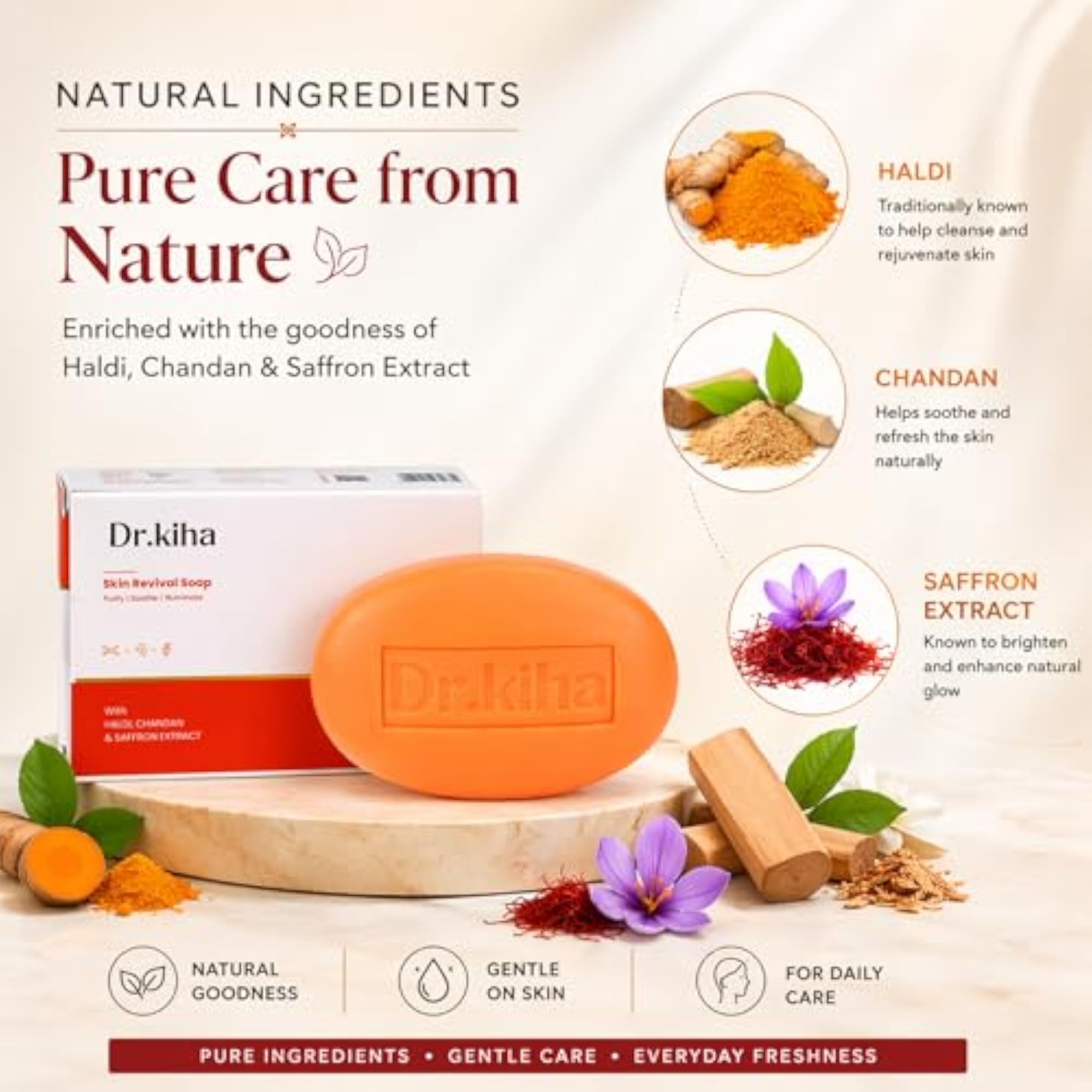 Dr. Kiha Ubtan Face Wash & Brightening Bathing Soap Combo