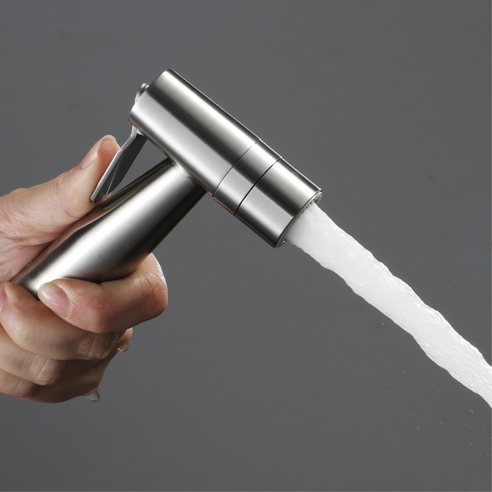 Toilet Handheld Bidet Sprayer with 1 5m Stainless Steel Hose Stainless Steel Hygiene Toilet Hand Shower Kit — view 3