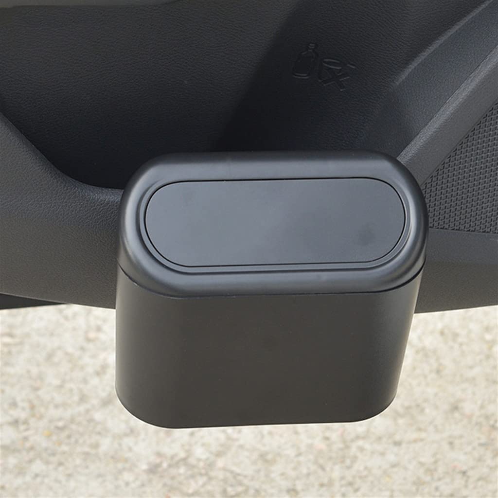Car Trash Can Bin Organizer Garbage Dust Case Storage Box Black Square Pressing Holder Auto Interior Accessories