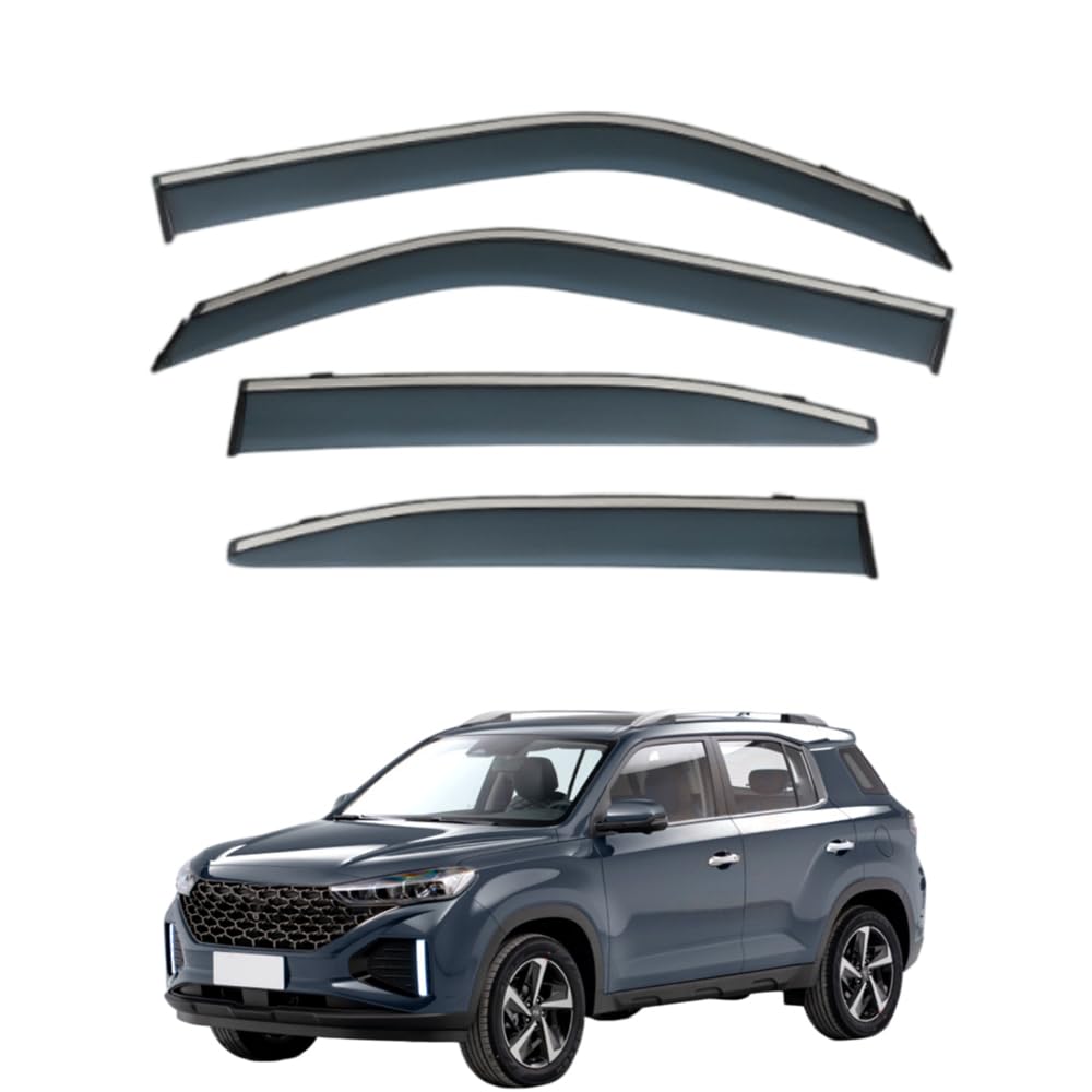 QOEMRHELT 4pc Set In-Channel Wind Deflectors, for Hyundai IX35 (NU) 2018-2023 Window Visors Rain Guards Vent Visors Rain & Sun Protection,Car Accessories
