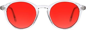 TIJN Blue Light Blocking Glasses Men Women Vintage Thick Round Rim Frame Eyeglasses
