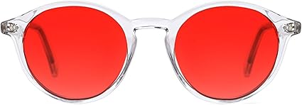 TIJN Blue Light Blocking Glasses Men Women Vintage Thick Round Rim Frame Eyeglasses