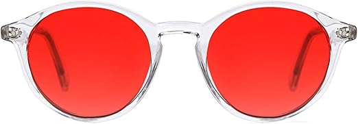 TIJN Blue Light Blocking Glasses Men Women Vintage Thick Round Rim Frame Eyeglasses