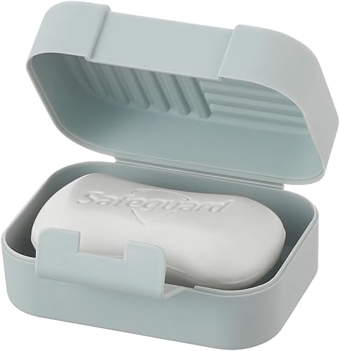 Miniatura 6 de INIUNIK Paquete de 3 soportes para jabón, estuche de jabón de viaje, contenedor de jabón de viaje con tapa, caja de jabón, soporte para barra de