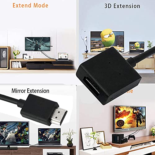 Image of ikis High Speed 19 Pin HDMI Male to Female Extension Cable HDMI Extender for Google Chrome Cast, fire tv Stick, Laptop /PC, LCD /LED TV, Xbox, PS3 /PS4- Black