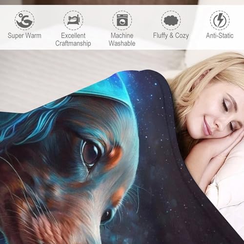 Couverture dachshund plaid hypoallergénique respirant grand lit bébé adulte - 4
