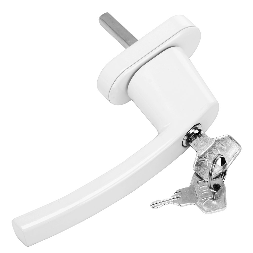 Deuba 10x Tiradores de ventana seguridad para niños con cerradura color Blanco manillas para ventanas