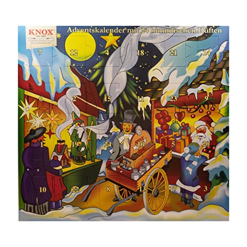 KNOX Calendario de Adviento con 24 conos de incienso de aromas maravillosos - Mercado de Navidad - 2019 - hecho en Alemania Cover