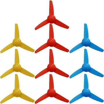 Micro Diy Motor 2mm Shaft Propeller 3 Barn 80mm Fan Shape Fan Leaf Ship Model Rc Boat Diy Airplane Science Pack of 10
