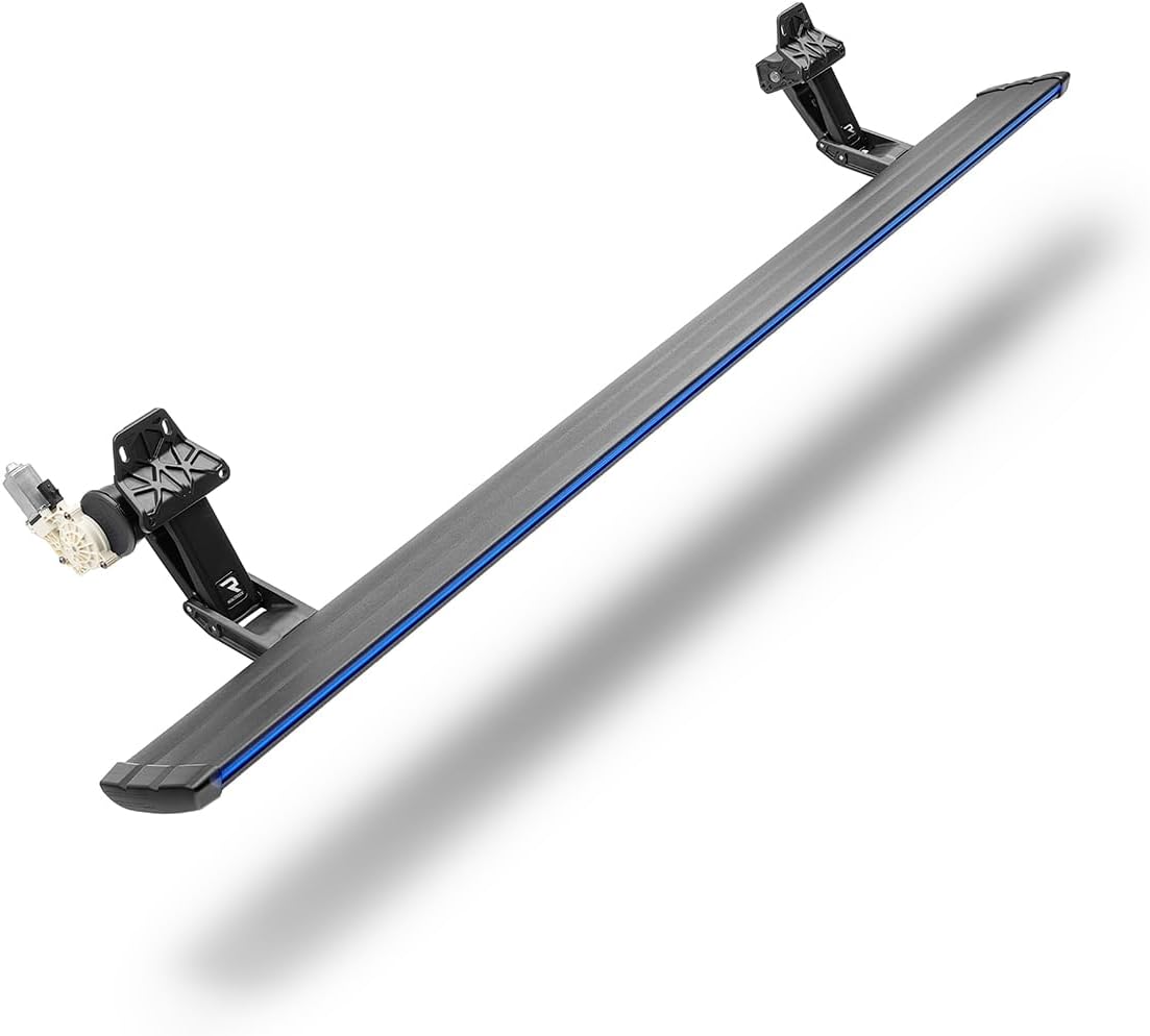 RealTruck AMP Research PowerStep Vision Power Running Boards with LED Step Lights for 2022-2024 Ford F-250/350/450 (2022 Sync 4 Only) SuperCrew Cab - Electric Powerstep & Retractable Truck Steps