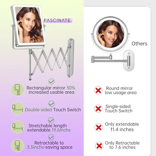 Espejo de Maquillaje de Pared Recargable FASCINATE 8.7" miniatura 3