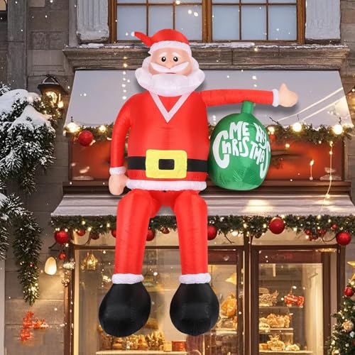 Père Noël Gonflable Éclairage LED Décoration Extérieure Géante 2m38 - 4