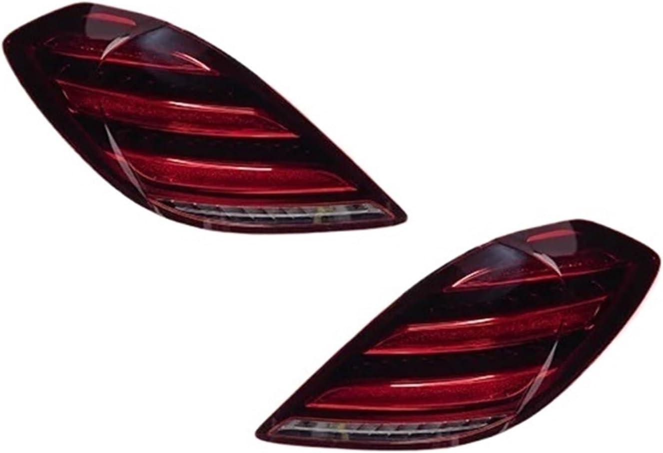 Car Taillights Assembly Compatible With Benz W222 2014-2017 Auto Rear Lamps Upgrade Led Compatible With Maybach Style Dynamic Brake Light Tool Accessories(For 14-17 Red)