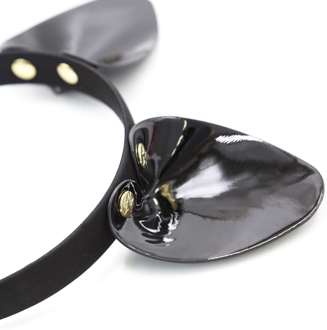 BDSM Bondage Headband, Hair Band, Christmas Leather Headband, Fun Item,Cosplay (Small Black)