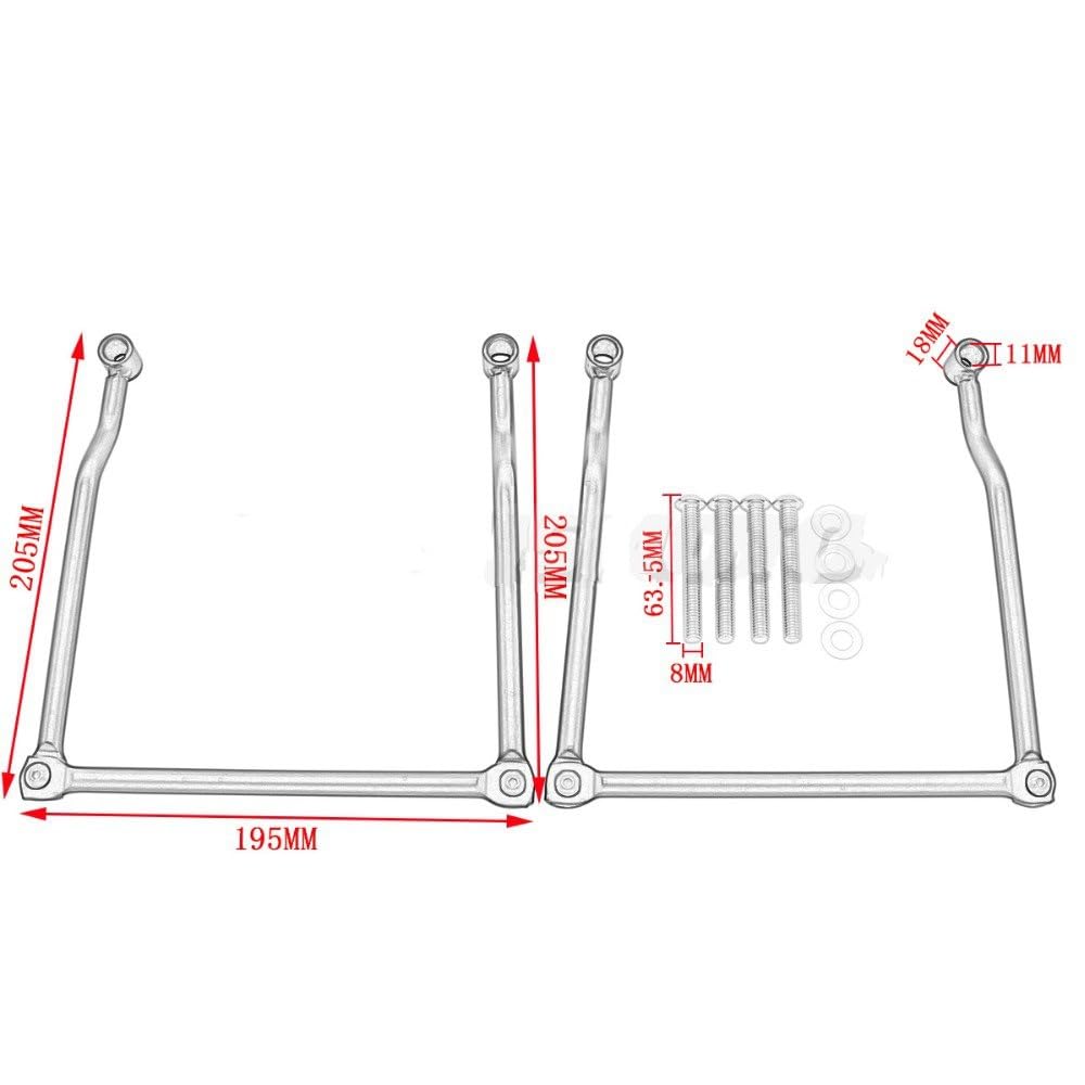 Schienale Bagagli Moto Portapacchi Moto PDANBD Per Honda Shadow - Supporto Bagagli Cromato, Per VT750DC VT400 VT600 Portapacchi Honda Shadow