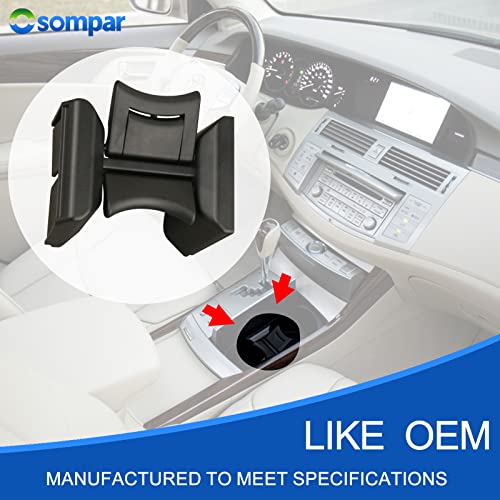 Osompar Cup Holder Insert Compatible With Toyota Avalon 2005 2006 2007 2008 2009 2010 2011 2012 Replaces 5561807011 5561807012 Center Console Cup Holder Divider #TOP1