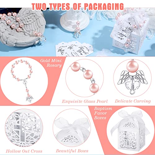 30 Chapelets De Baptême - Perles Acrylique Argenté - Cadeau Communion, Baptême - Religieux