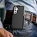 Encased Rugged Belt Case for Samsung Galaxy S25, Protective [Heavy Duty] Dual-Layer Shockproof Cover with Rotating Belt Clip Holster (Compatible with MagSafe), Black (S25)