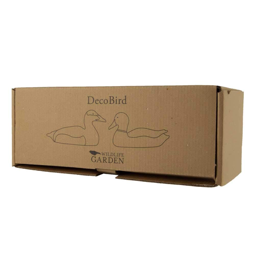 WILDLIFEGARDEN Wildlife Garden WG457 DecoBird Stockente, Männchen - Handgeschnitzter Dekorative Vogel aus Holz - Große Europäische Vögel