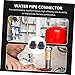 Parliky 2pcs PVC Hose Connector Set for Water Tanks and Rain Barrels and Leak Seal Tape for Garden and Industrial Use