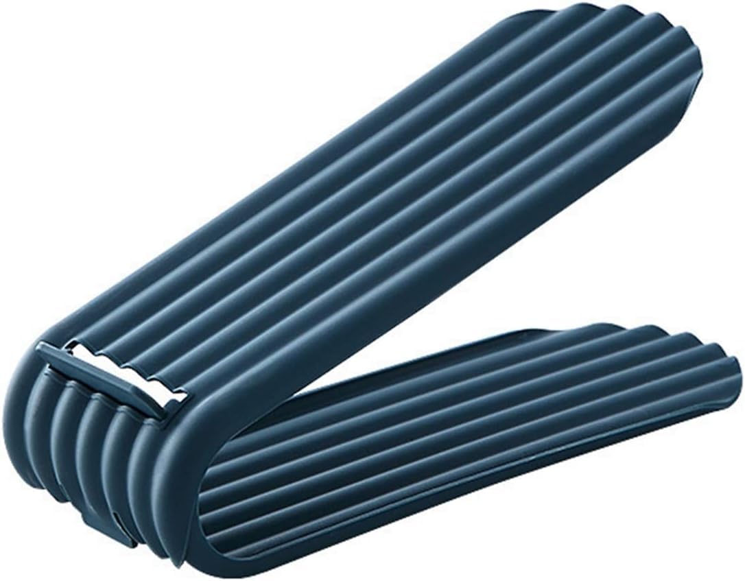 Shoe Slots, Shoe Holder Double-layer Rack Adjustable Creative Storage Stand Durable Household(Dark blue)