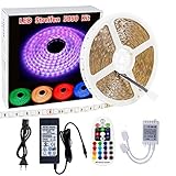 LED Band: Die Lichtleiste LED enthält 600 RGB LED leuchten. Das RGB LED Stripe lässt sich einfach über eine Fernbedienung Steuerung