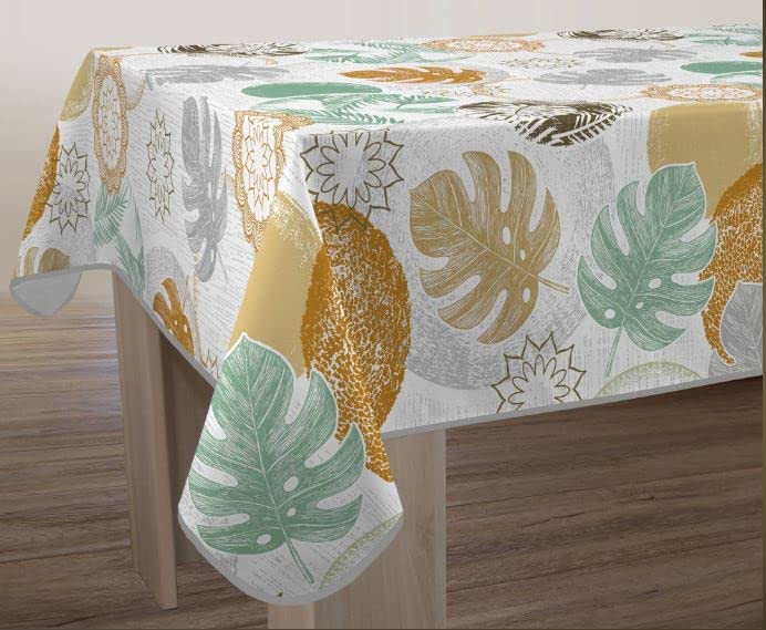Nappe Anti-Tache Fini les Traces avec ce Motif Tropical 350x150cm