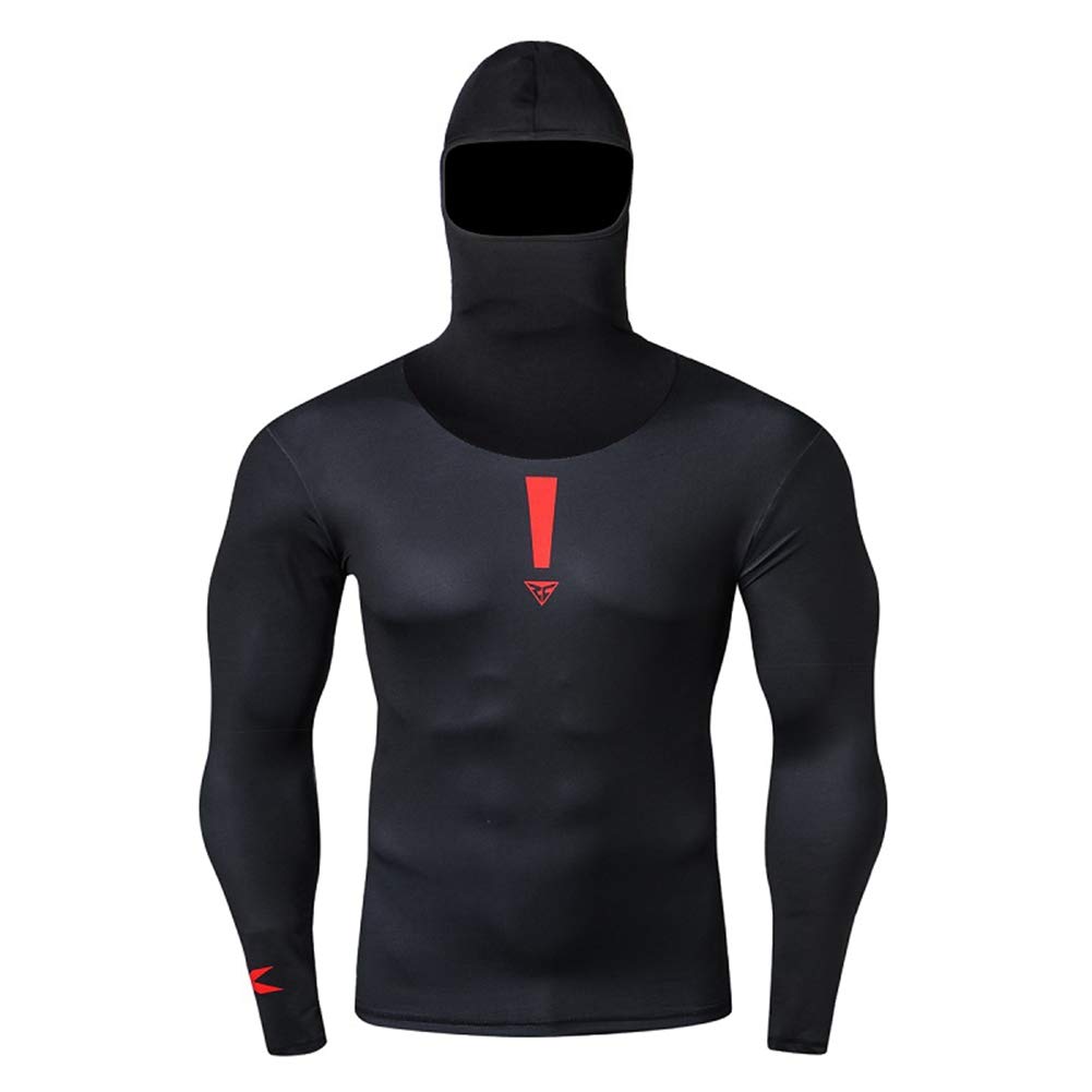 Men's Ninja Long Sleeve Turtleneck Top Base Layer Compression Night Running Pullover Skin Tight Shirt