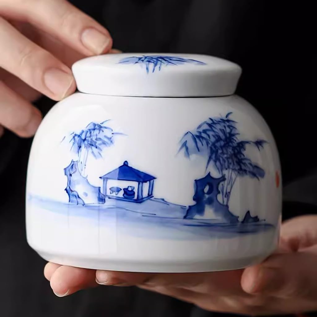 Puszka na herbatę Ceramiczne puszki na herbatę, domowa herbata Pu'er sypka herbata, czarna herbata do przechowywania puszek na herbatę, zamknięte małe puszki pudełko do przechowywania herba