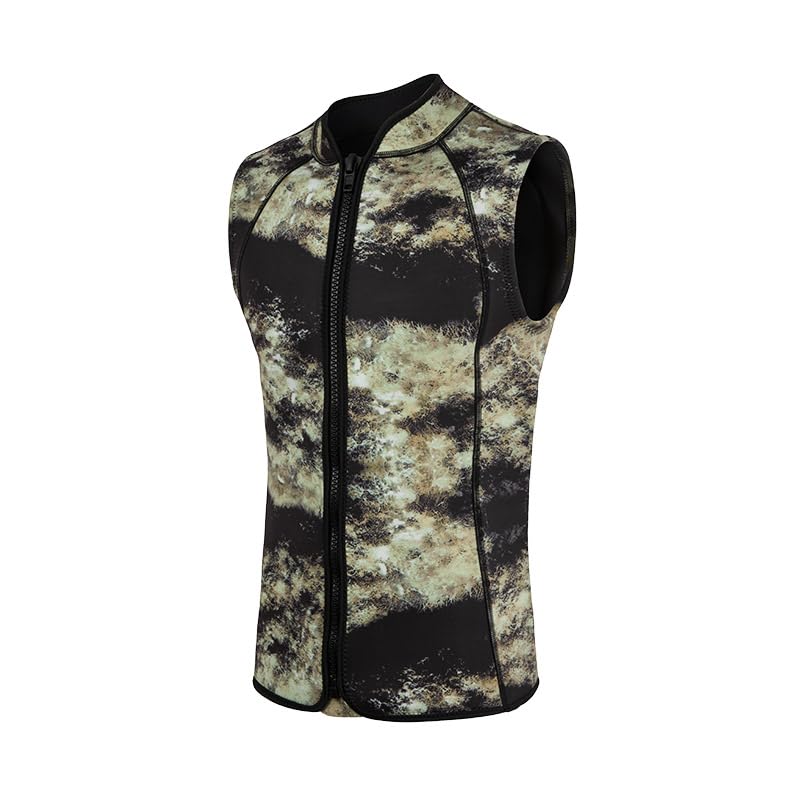 3mm Neoprene Dive Vest for Men & Women - Camo Wetsuit Top with UPF 50+ Sun Protection, Jellyfish Guard & Thermal Insulation - Perfect for Scuba Diving, Snorkeling, Surfing, Freediving & Kayaking