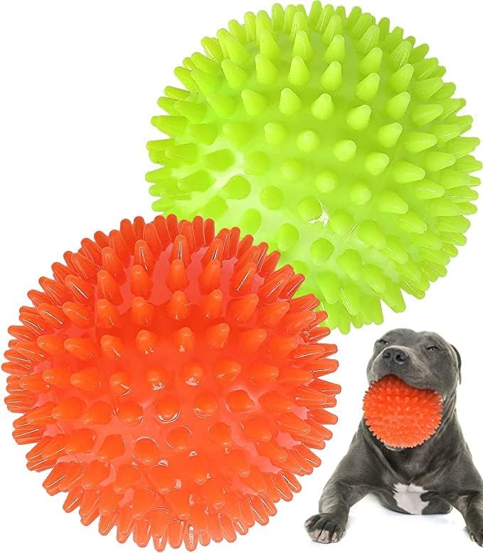 PREMIUM TOUCH Natural Latex Rubber Squeaky Ball Dog Toy | Spiked Ball Dog Chew Toy | Squeaky Squeaker Sound Ball Puppy | Pet Chew Playing Rubber Ball Toy (Pack of 1, Red) (B0D5H7RMGN) Amazon Price History, Amazon Price Tracker