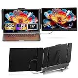 Grazz Laptop Screen Extender Monitor - 14 inch IPS FHD 1080P Extended Dual Monitor for 13"-17" Laptops Type-C/HDMI/USB-A Compatible with Windows Mac Travel Work