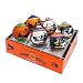Shiny Brite Halloween Signature Flocked Ombre Ornaments - Set of Six