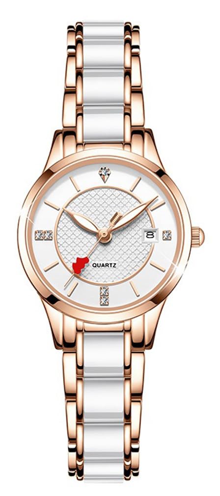 Reginald Orologio da donna alla moda, squisito, semplice, retrò, con cinturino in acciaio e cinturino in acciaio al quarzo, impermeabile