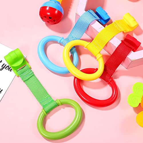 Toyvian 6 Pçs Anel De Puxar Para Berço De Bebê Recém-Nascido Anéis De Pendurar Exercícios De Caminha