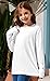 ZDC Girls Long Sleeve T Shirts Kids Crewneck Fall Winter Tops Basic Tees 5-14 Years White