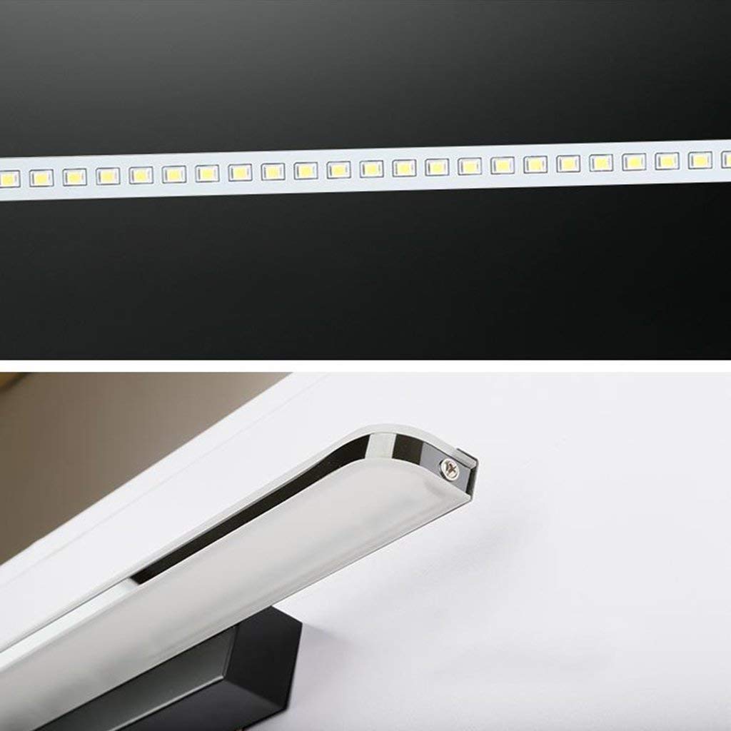 Lámparas de Espejo de Baño Lámparas Delanteras, Led Impermeable Anti-Niebla Baño de Baño Mirador Espejo Luz de Inodoro Iluminación de Iluminación de Pared/White Light 15W/80Cm