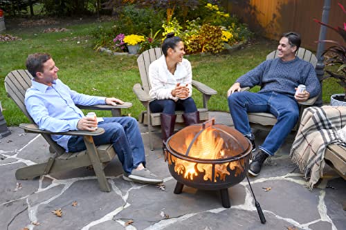 Endless Summer - Oil Rubbed Bronze Wood Burning Fire Pit With Flame Design #TOP5