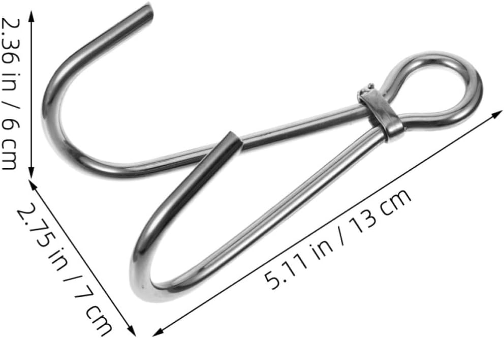 Double Hook and Minimized Water Resistance 3pcs for Scuba Diving Stainless Steel Streamlined Shape with Wear Resistance Heavy Duty Dual Hook Design and Underwater Use for Safe Dive