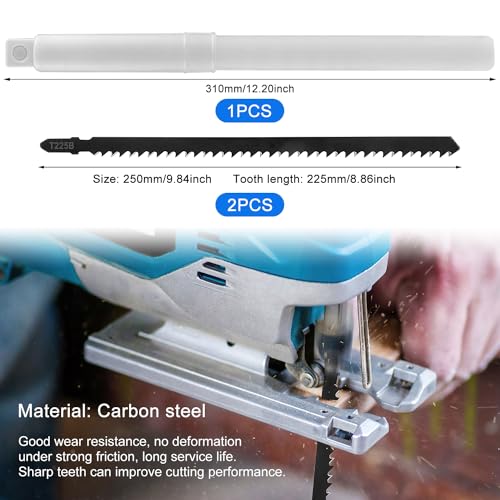 Miniatura 2 de T Hojas De Sierra De Calar 250mm T225b Juego De Hoja De Sierra Cuchillas Para Sierra De Calar Para Madera Plástico Y Metal Compatible Con La Mayoría De Marcas 2pcs