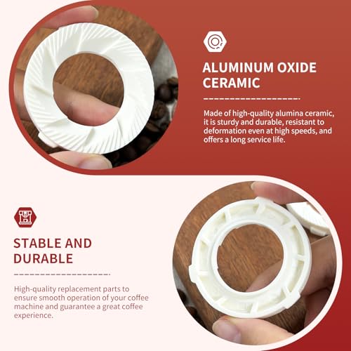 Keramik Mahlringe Mahlscheiben für Philips Saeco Gaggia - Mahlringe aus Keramik für Mahlwerkmotor Kaffeemaschinen EP Serie, Mahlsteine Ersatzteile für Kaffeevollautomaten, Kaffeevollautomat Wartung