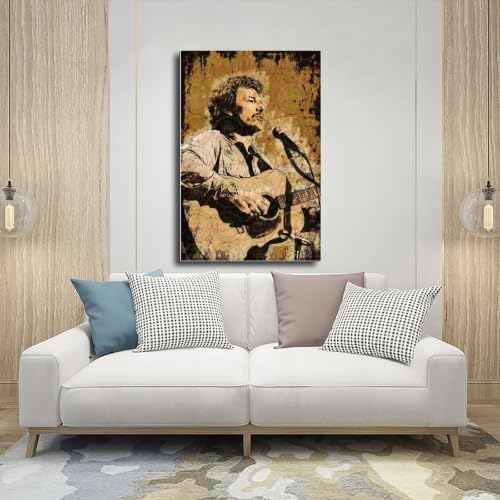 LIUHECAI Folk Rock Singer Gordon_Lightfoot Retro Canvas Poster — view 3