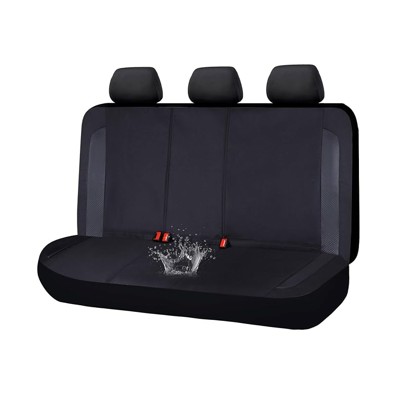 Capa para Banco Traseiro de Carro Flying Banner AquaShield em Poliéster, Compatível com Apoio de Braço, Cinto de Segurança e Airbag Lateral, Preta, 4 Peças