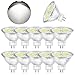 Price comparison product image Bombubilla MR16 LED Bulbs, GU5.3 LED Light Bulbs Spotlight 5W, 50W Halogen Equivalent, 6000K Cool White 120° Beam Angle, 10 Pack